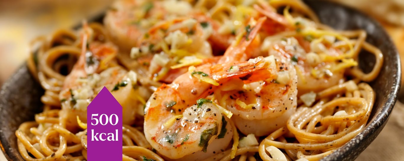 Sitronpasta med scampi